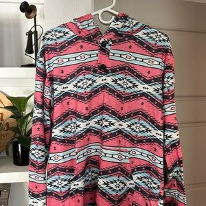 Men’s lightweight Aztec hoodie